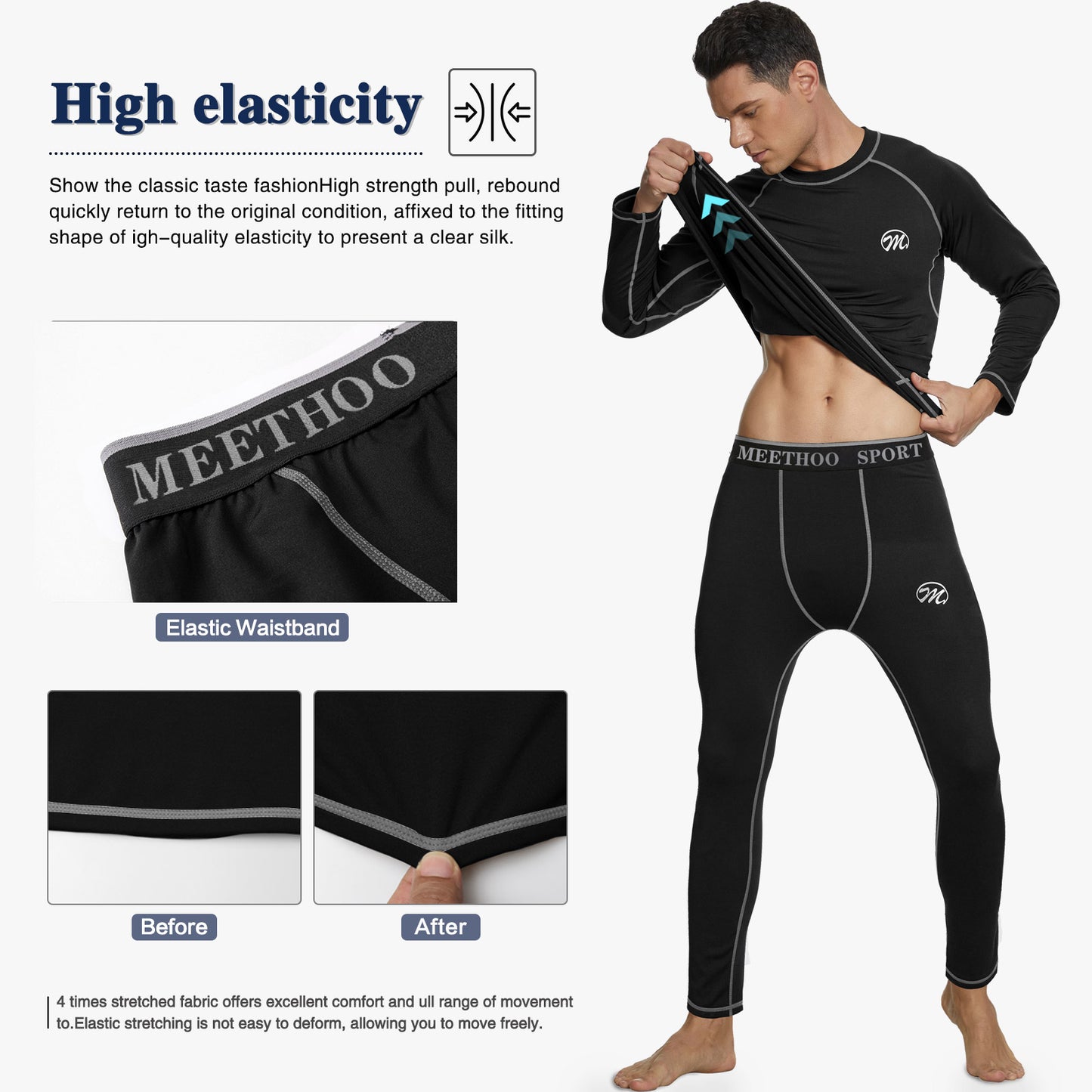 Men's Base Layer Warm Thermal Underwear Set