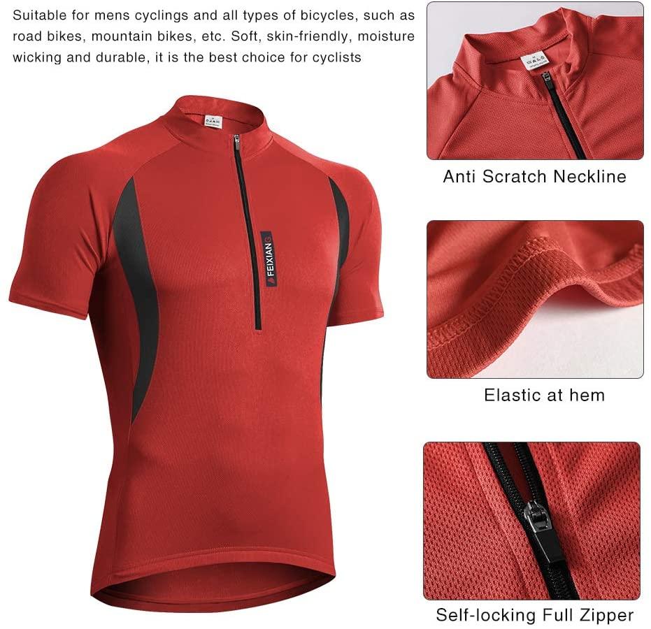 MEETWEE Men’s Cycling Jerseys, Short Sleeve Biking Cycle Tops Quick Dry Breathable Mountain Bike MTB Shirt Racing Bicycle Clothes - Meetyooshop-DealsGloble