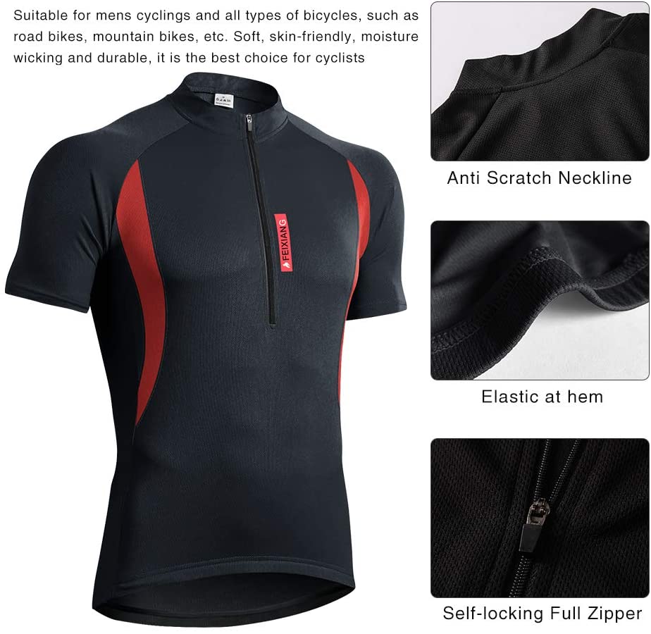 MEETWEE Men’s Cycling Jerseys, Short Sleeve Biking Cycle Tops Quick Dry Breathable Mountain Bike MTB Shirt Racing Bicycle Clothes - Meetyooshop-DealsGloble