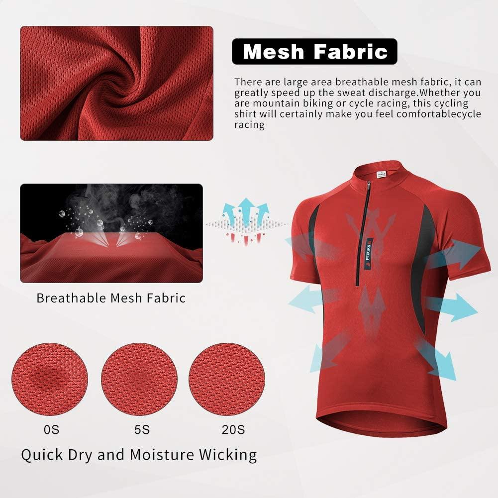 MEETWEE Men’s Cycling Jerseys, Short Sleeve Biking Cycle Tops Quick Dry Breathable Mountain Bike MTB Shirt Racing Bicycle Clothes - Meetyooshop-DealsGloble