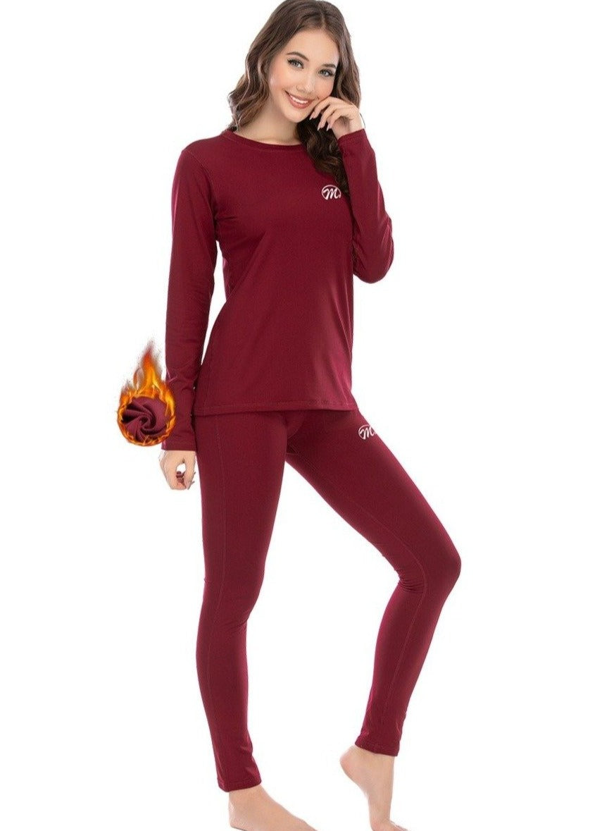 MEETWEE Red Winter Thermal Underwear Set