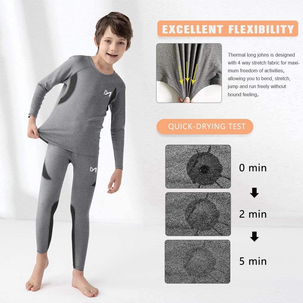 Thermal Underwear Set for Kids Winter Warm Sport Base Layer Ski Long Johns for Child