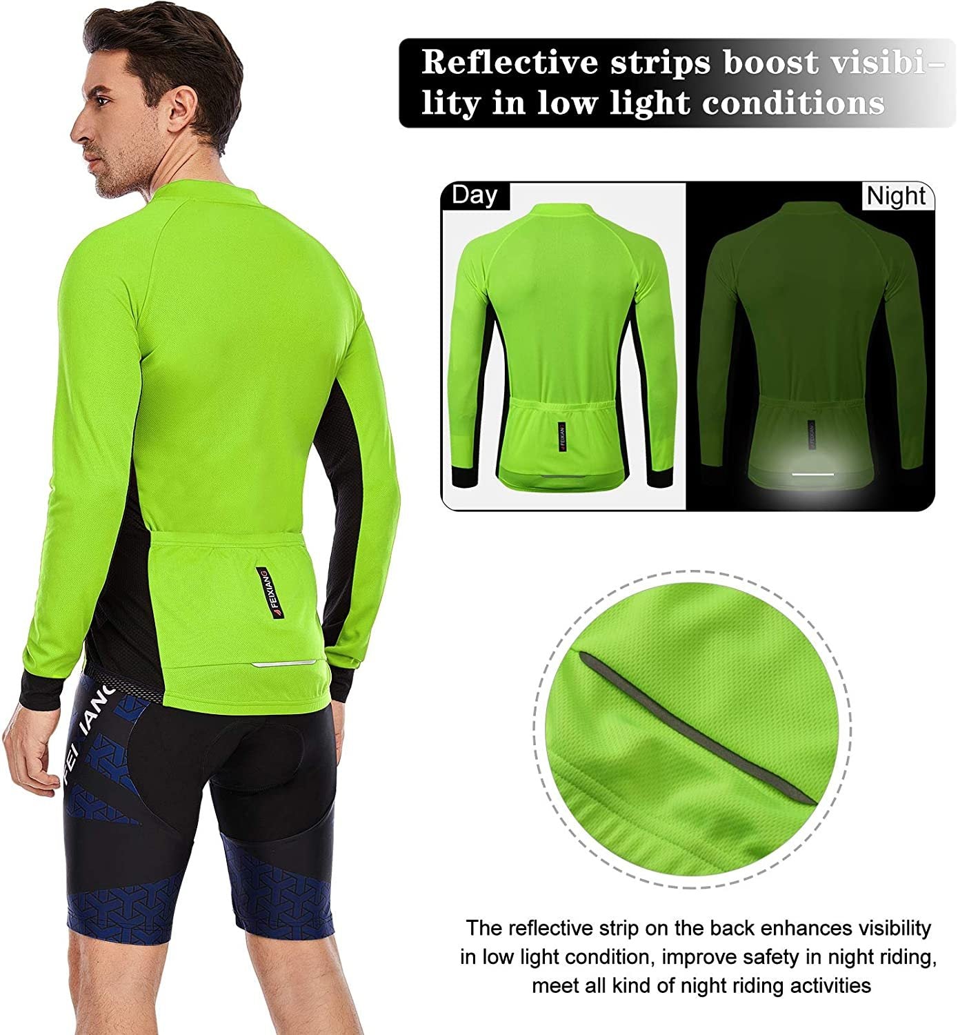 Men’s Cycling Jersey, Short Sleeve Biking Cycle Tops Quick Dry Breathable Mountain Bike MTB Shirt Racing Bicycle Clothes