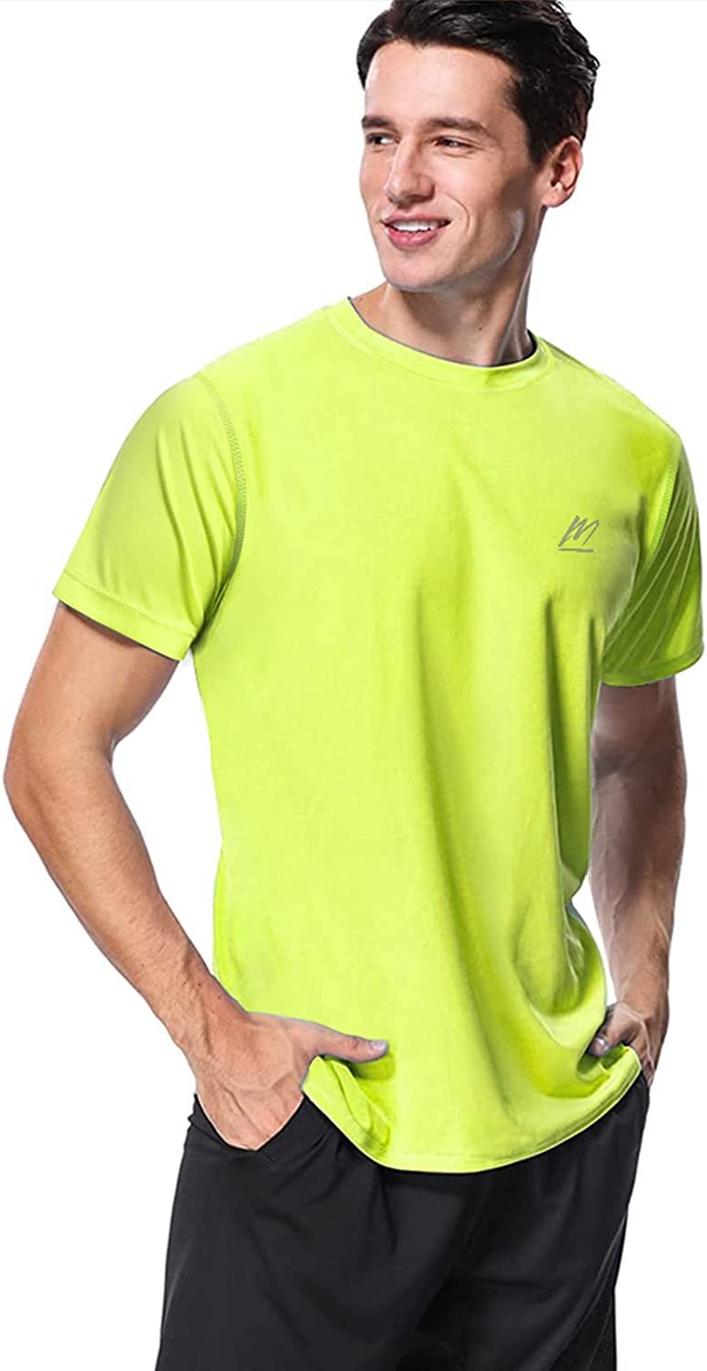 Men's Swim Shirts Rash Guard UPF 50+ Sun Protection Shirt Quick Dry SPF Short Sleeve Workout Fishing Running T Shirts