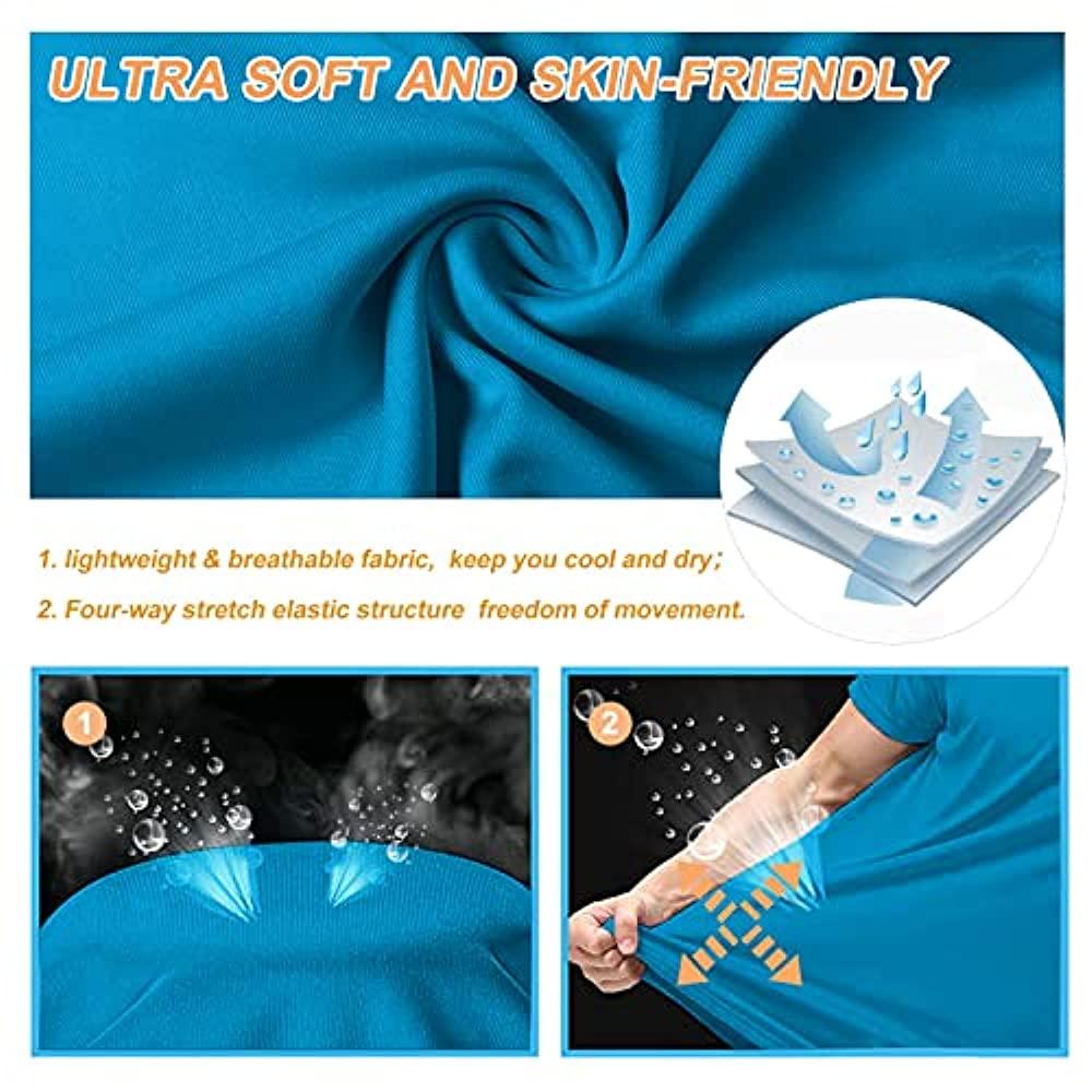 Men's Swim Shirts Rash Guard UPF 50+ Sun Protection Shirt Quick Dry SPF Short Sleeve Workout Fishing Running T Shirts