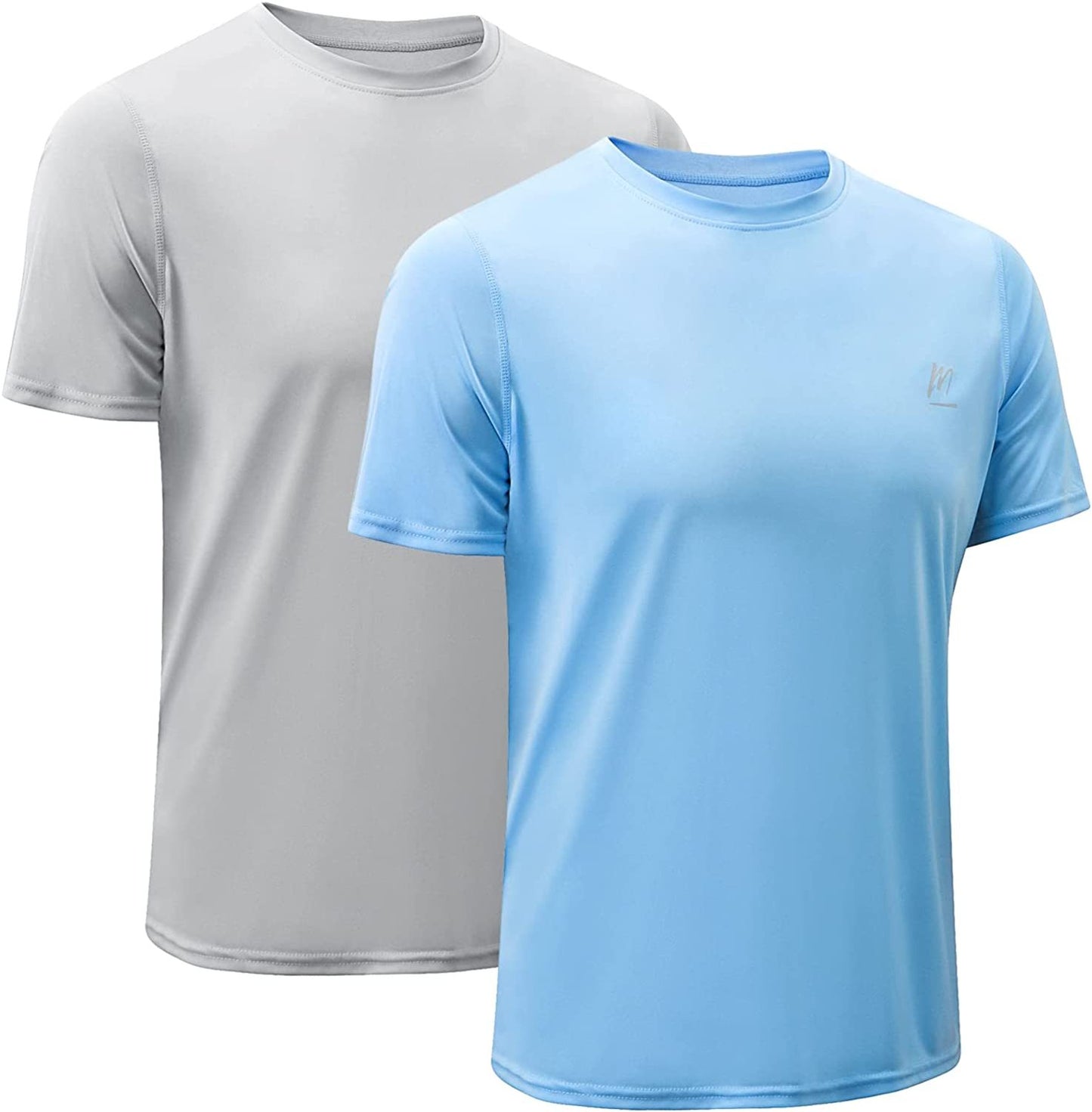 Men's Swim Shirts Rash Guard UPF 50+ Sun Protection Shirt Quick Dry SPF Short Sleeve Workout Fishing Running T Shirts