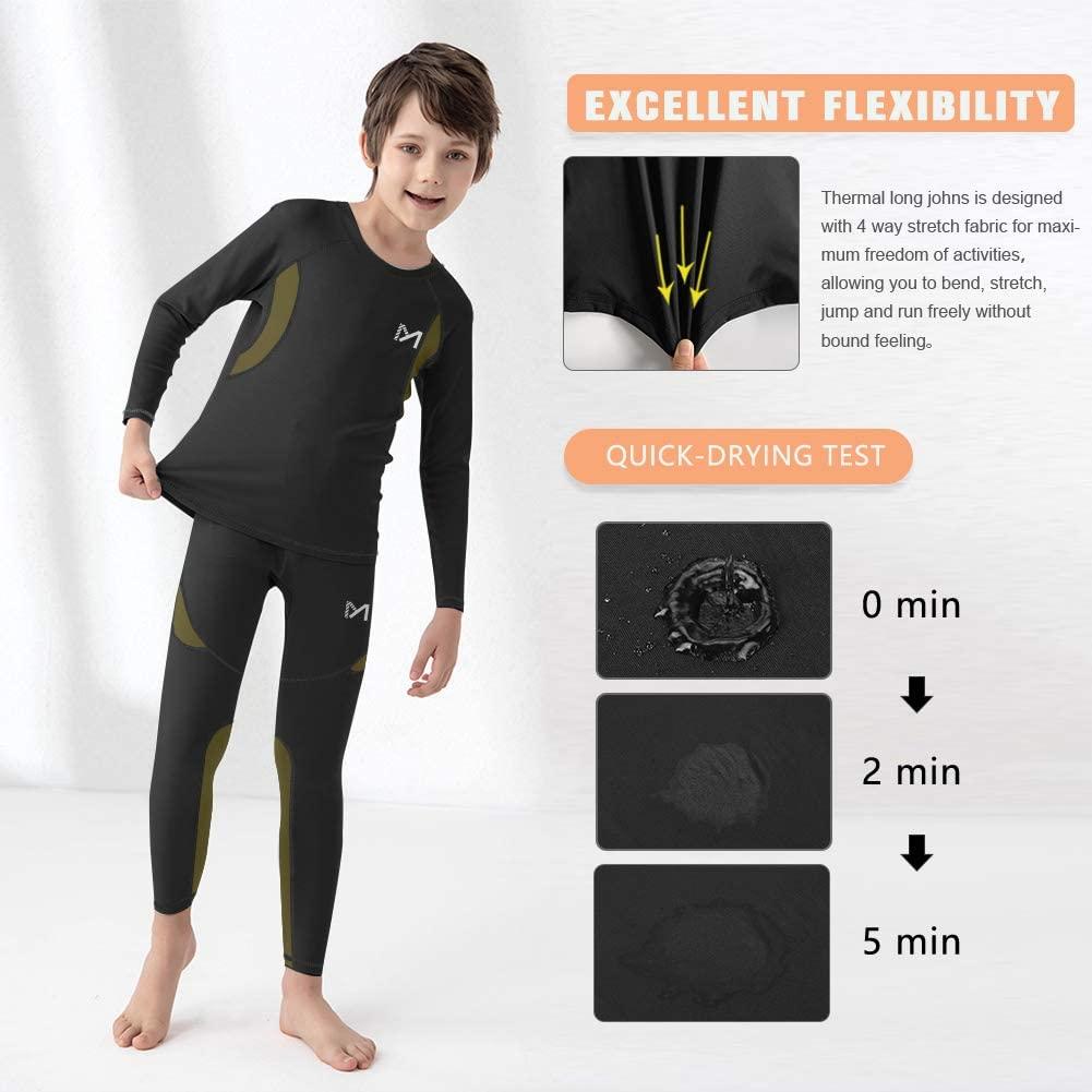 Thermal Underwear Set for Kids Winter Warm Sport Base Layer Ski Long Johns for Child