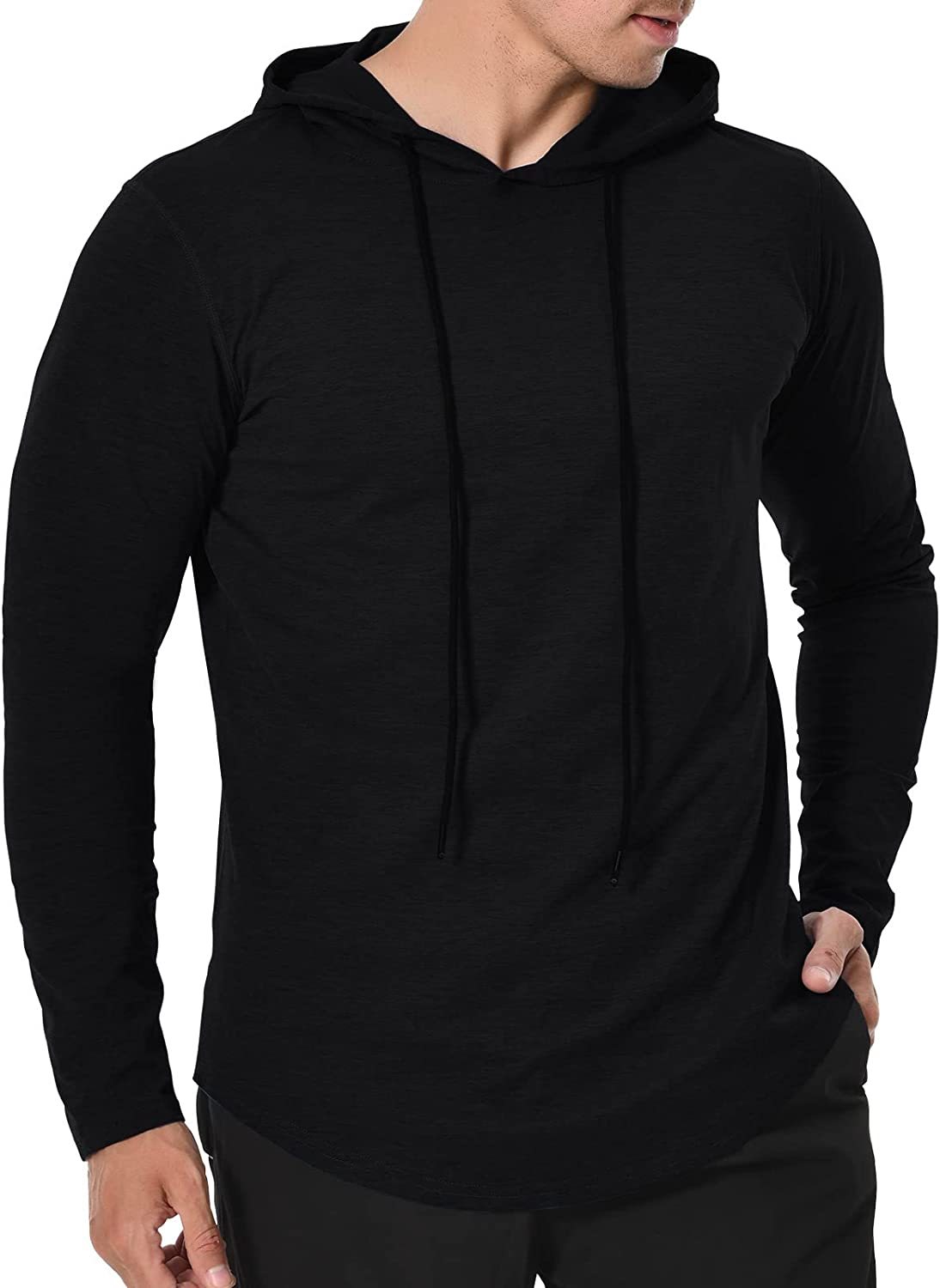 Pullover Hoodie Mens Thin Long Sleeve Hoodie Long Sleeve Workout