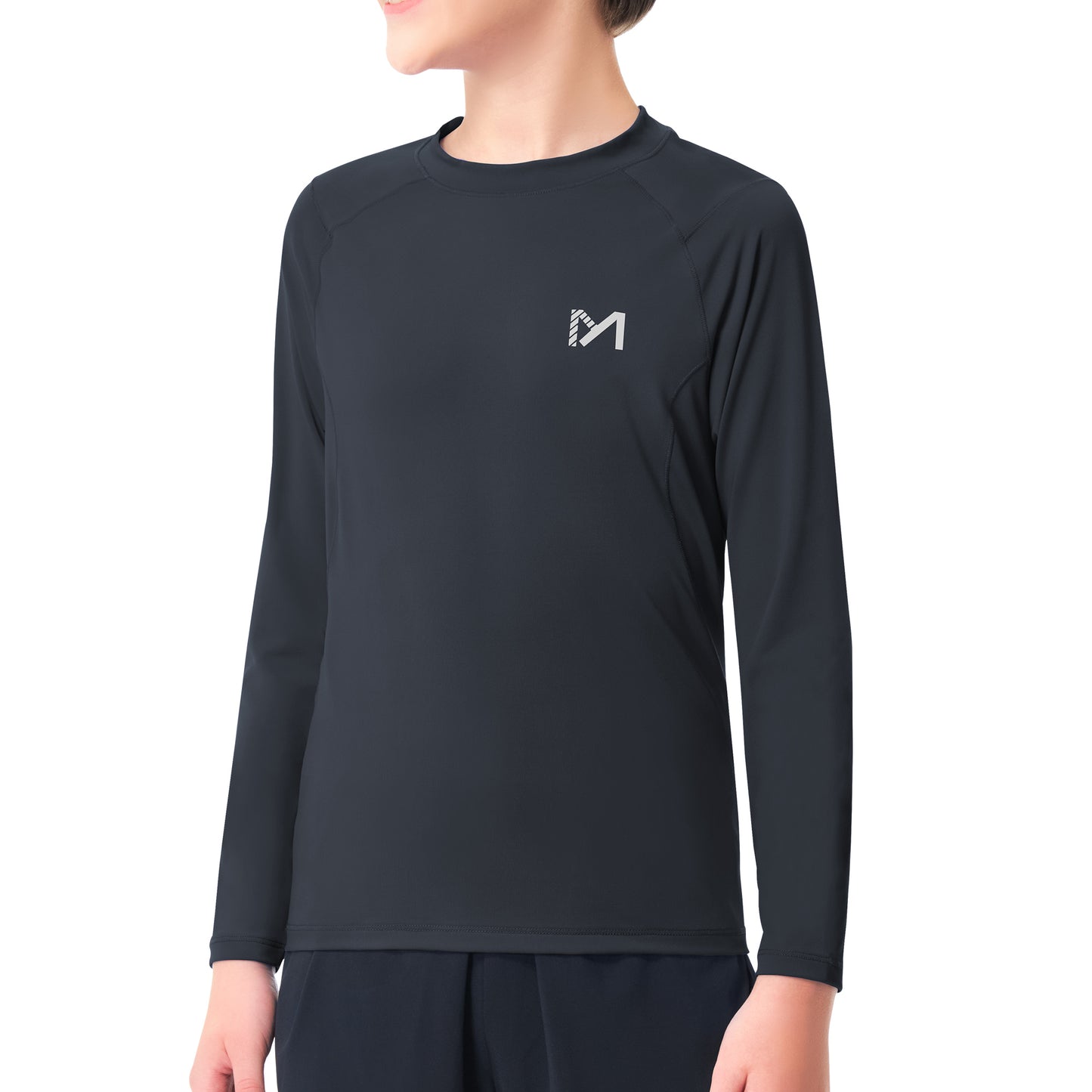 Boys Compression Shirt Youth Tights Athletic Undershirt Kids Base Layer T-Shirt UPF 50 Sun Protect Tops