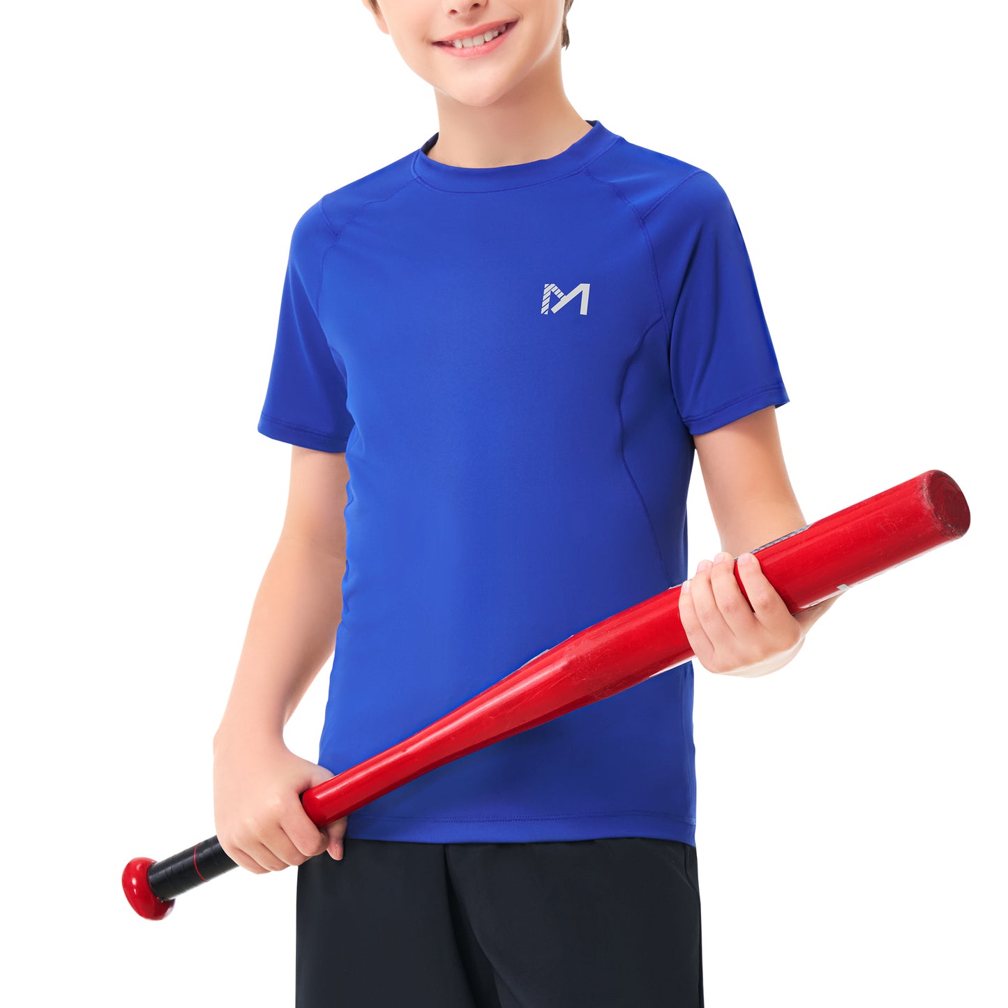 Boys Compression Shirt Youth Tights Athletic Undershirt Kids Base Layer T-Shirt UPF 50 Sun Protect Tops