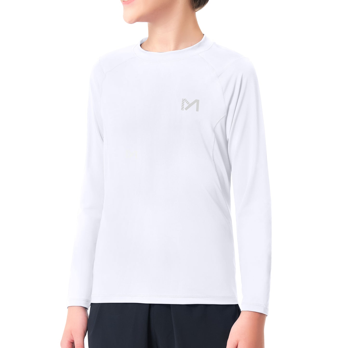 Boys Compression Shirt Youth Tights Athletic Undershirt Kids Base Layer T-Shirt UPF 50 Sun Protect Tops