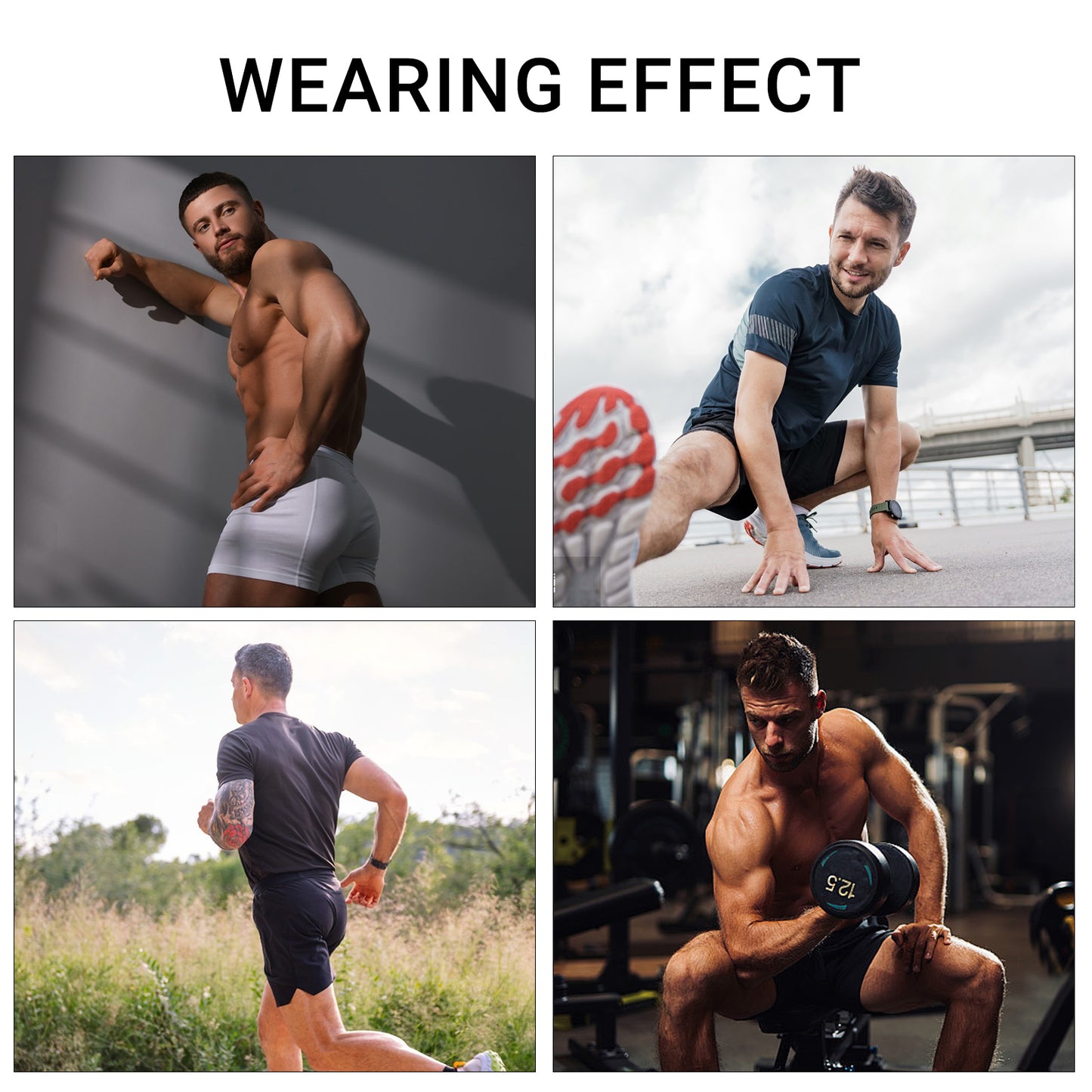 Compression Shorts Men, 3/4/5 Pack Spandex Running Shorts Athletic Workout Sport Performance Baselayer Underwear
