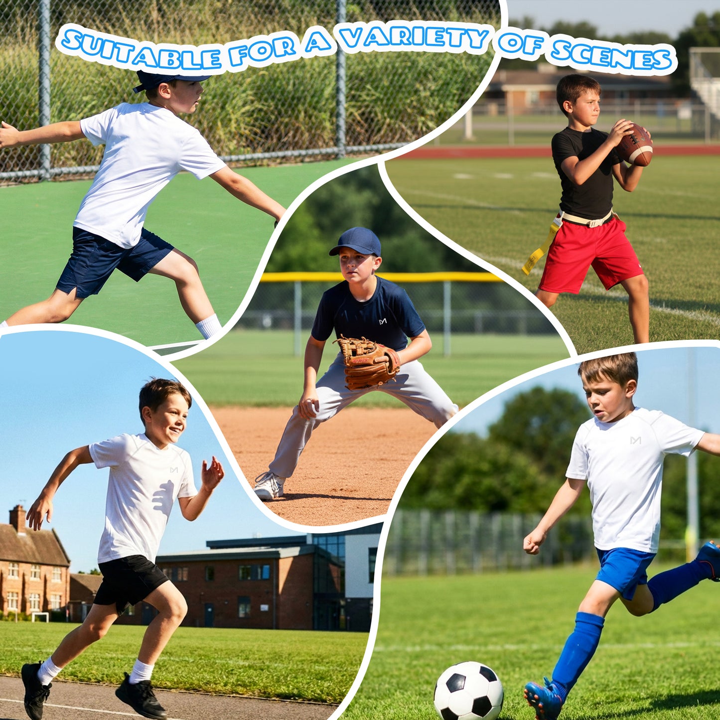 Boys Compression Shirt Youth Tights Athletic Undershirt Kids Base Layer T-Shirt UPF 50 Sun Protect Tops