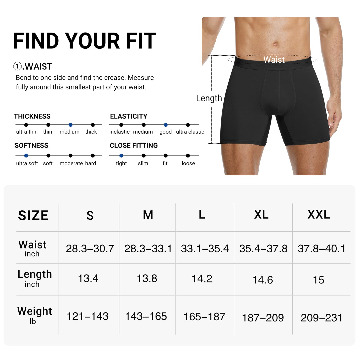 Men's Underwear Boxer Briefs Pack, Moisture-Wicking Underwear for Men Breathable No Ride Up Boxers