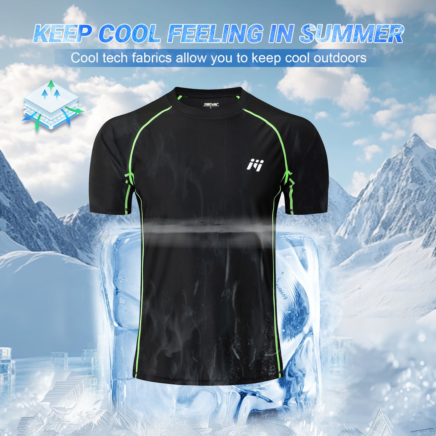 MEETWEE Men Swim Shirts Quick Dry Lightweight Rash Guard UV UPF 50+ Sun Protection Short Sleeve Beach Shirts Fishing