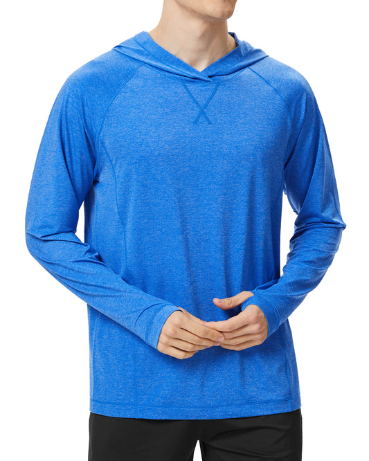 Fishing Shirts for Men Long Sleeve: UPF 100+ UV Sun Protection Hoodie - Swimming Hiking Outdoor Running Rash Guard