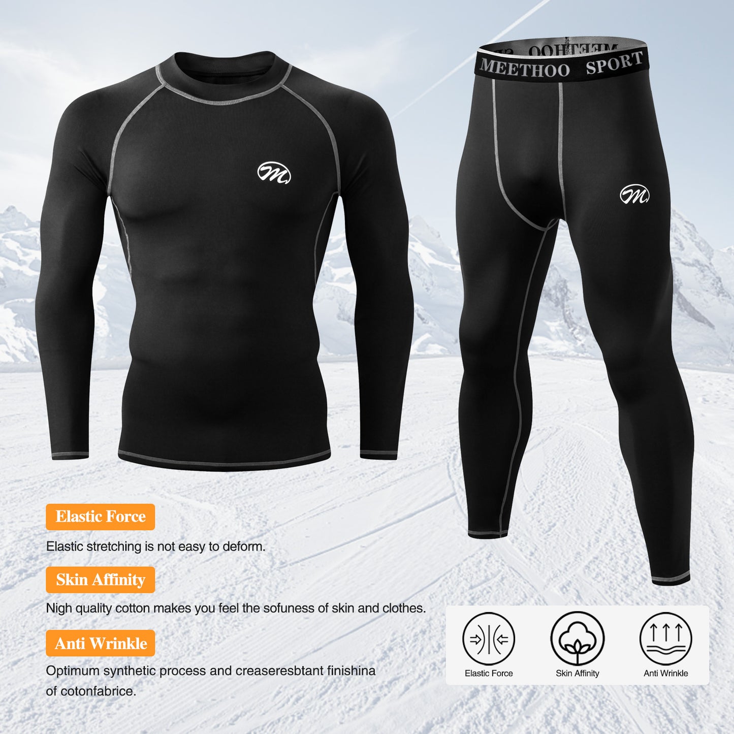 Men's Base Layer Warm Thermal Underwear Set