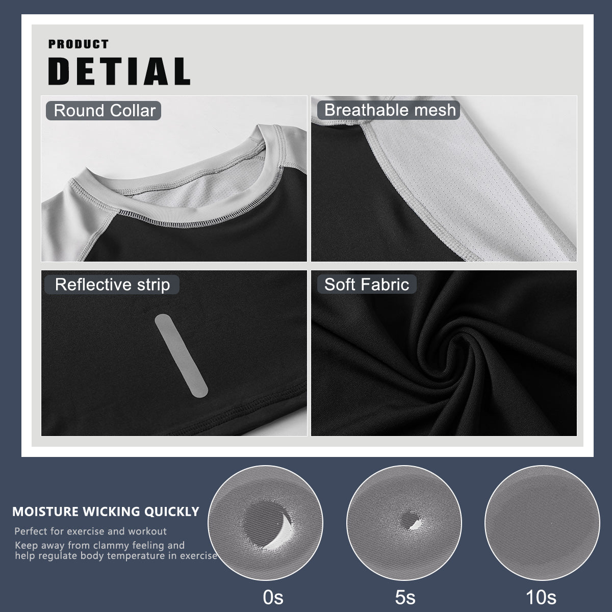 MEETWEE Men's Compression Shirts Base Layer Top