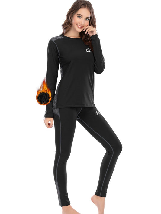 MEETWEE  Black Winter Thermal Underwear Set