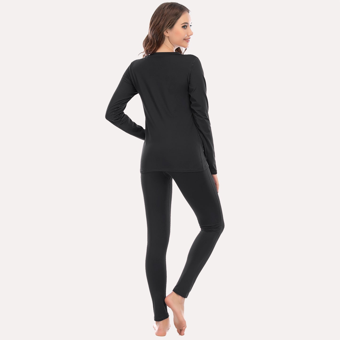 Thermal Underwear for Women Winter Base Layer Warm Top & Bottom Set