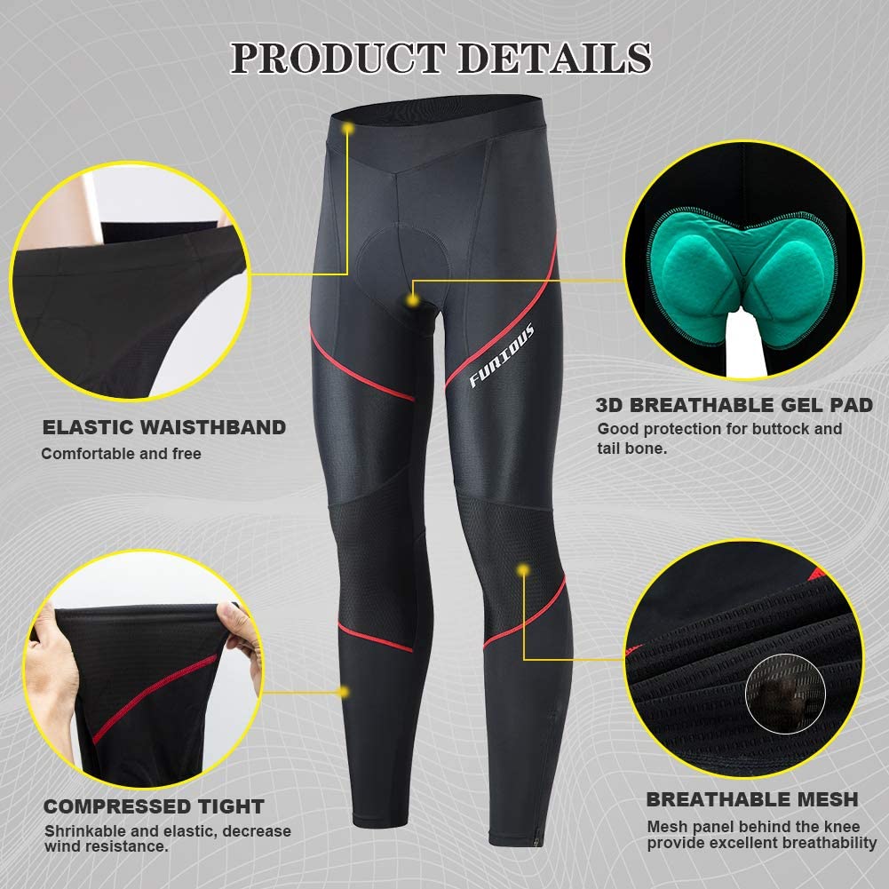 3D Padded Long Bike Cycling Long Pants With Padding