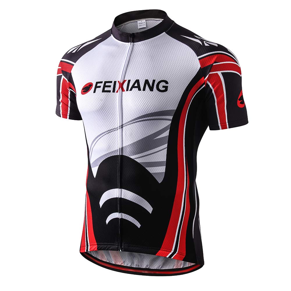 Men’s Cycling Jersey, Cool Dry Short Sleeve Bike Road Running Bicycle Top Shirt with Pockets Zipper Biking Jacket - Meetyooshop-DealsGloble