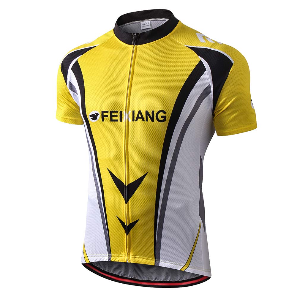 Men’s Cycling Jersey, Cool Dry Short Sleeve Bike Road Running Bicycle Top Shirt with Pockets Zipper Biking Jacket - Meetyooshop-DealsGloble