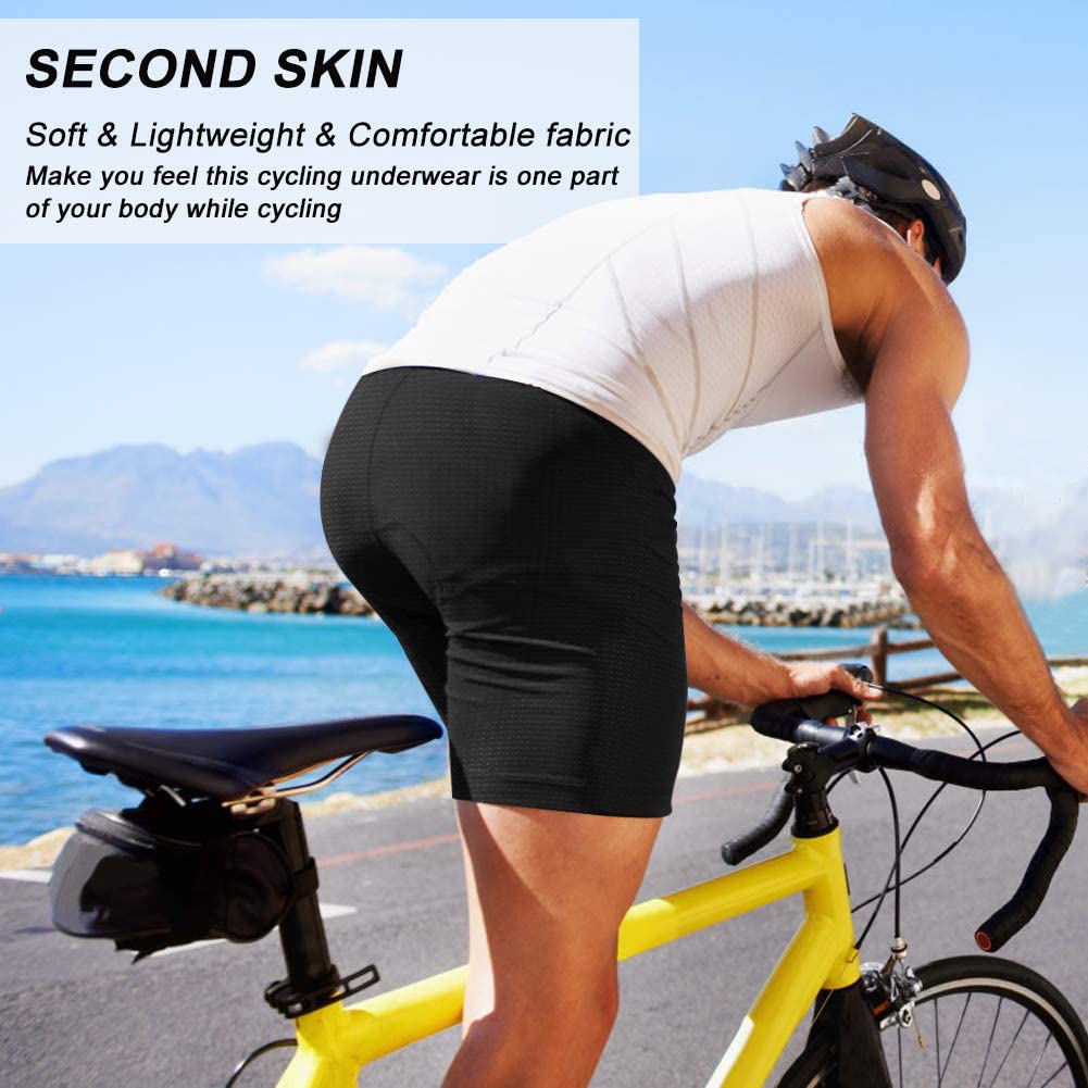 MEETYOO Men's Cycling Shorts, 3D Padded Cycling Underwear, Quick Dry Breathable Bike Bicycle Tights Leggings - Meetyooshop-DealsGloble