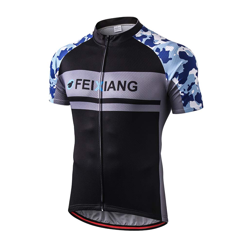 Men’s Cycling Jersey, Cool Dry Short Sleeve Bike Road Running Bicycle Top Shirt with Pockets Zipper Biking Jacket - Meetyooshop-DealsGloble