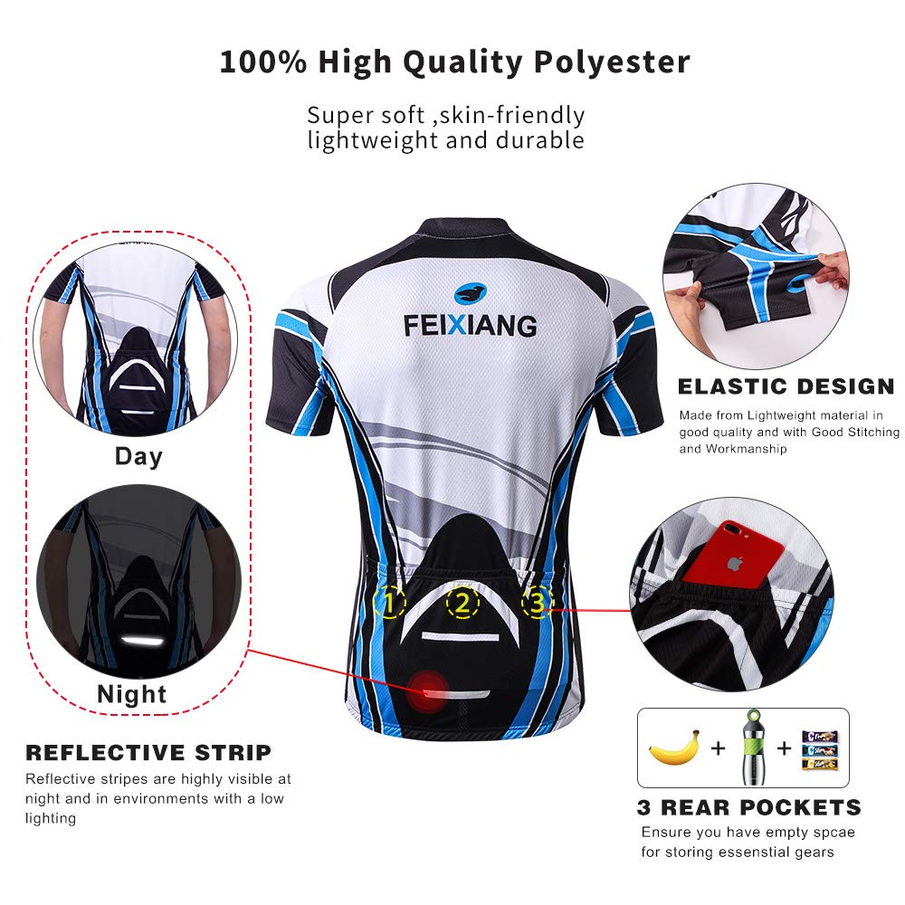 Men’s Cycling Jersey With Pockets Zipper Biking Jacket