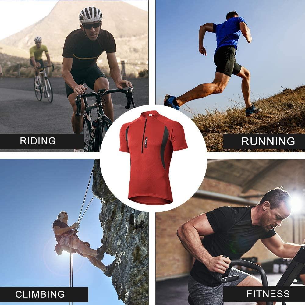 MEETWEE Men’s Cycling Jerseys, Short Sleeve Biking Cycle Tops Quick Dry Breathable Mountain Bike MTB Shirt Racing Bicycle Clothes - Meetyooshop-DealsGloble