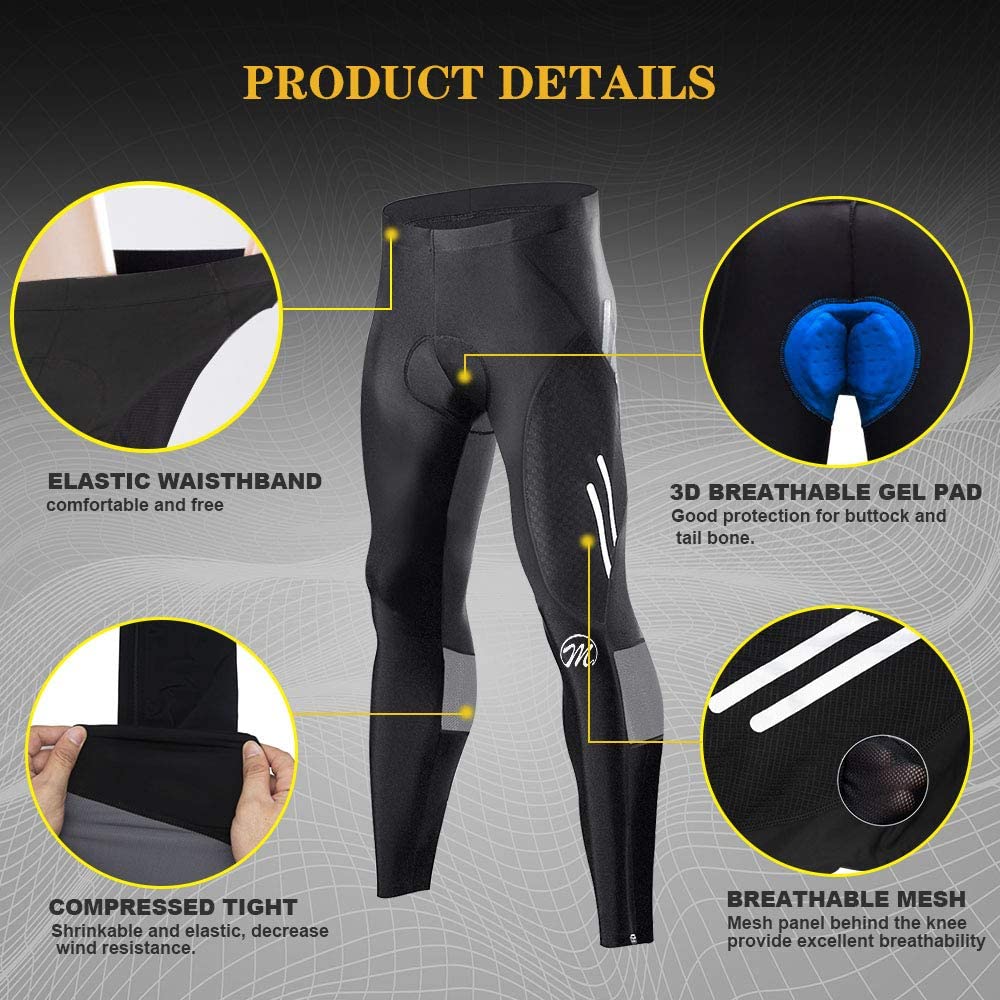 3D Padded Long Bike Cycling Long Pants With Padding