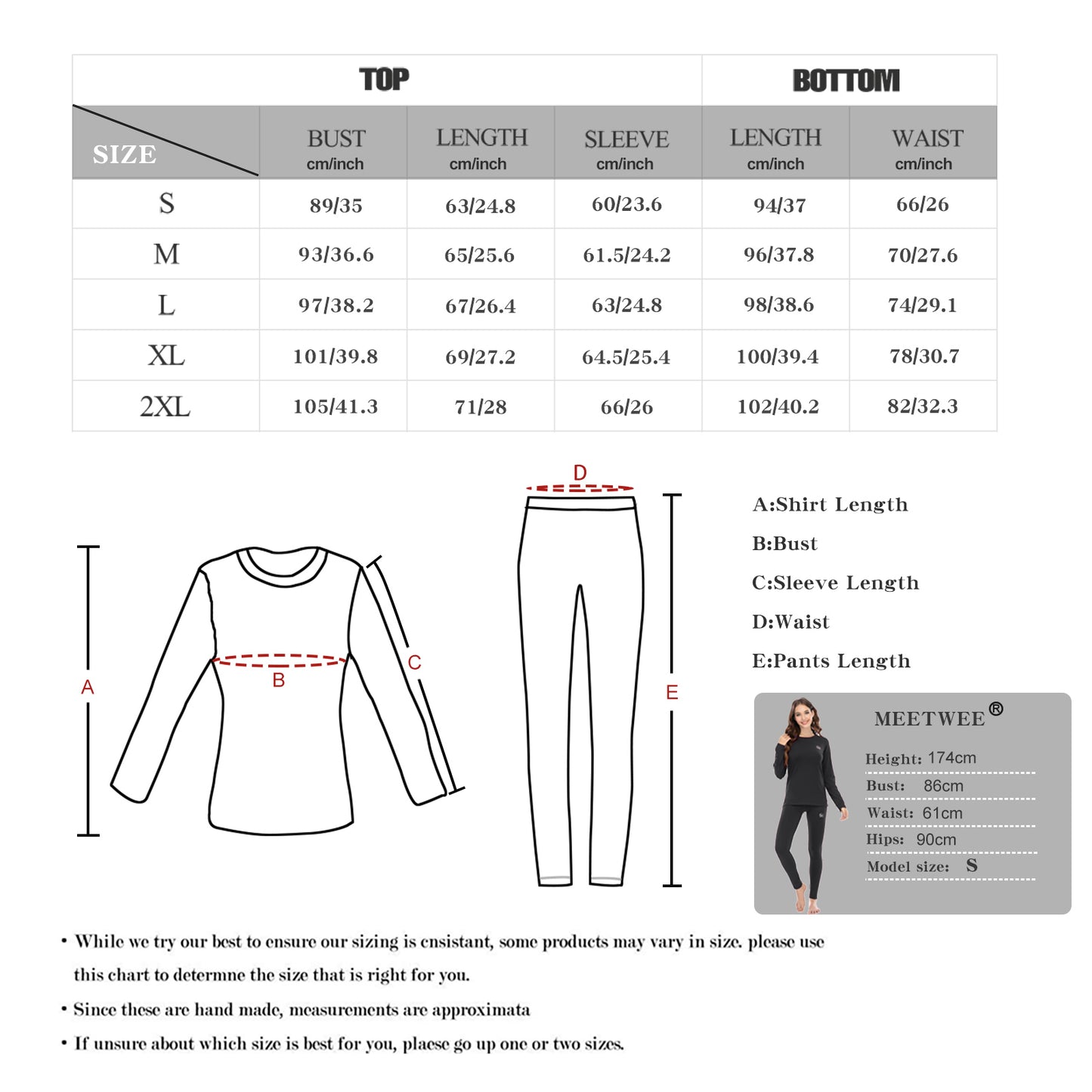 Thermal Underwear for Women Winter Base Layer Warm Top & Bottom Set