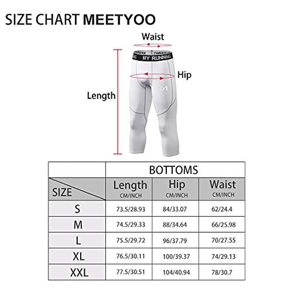 Men's 3/4 Compression Pants Sports Workout Running Tights Leggings