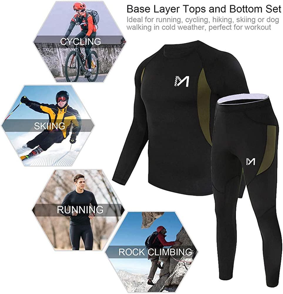 Thermal Underwear for Men, Winter Gear Long Johns Base Layer Top and B –  MEETWEE