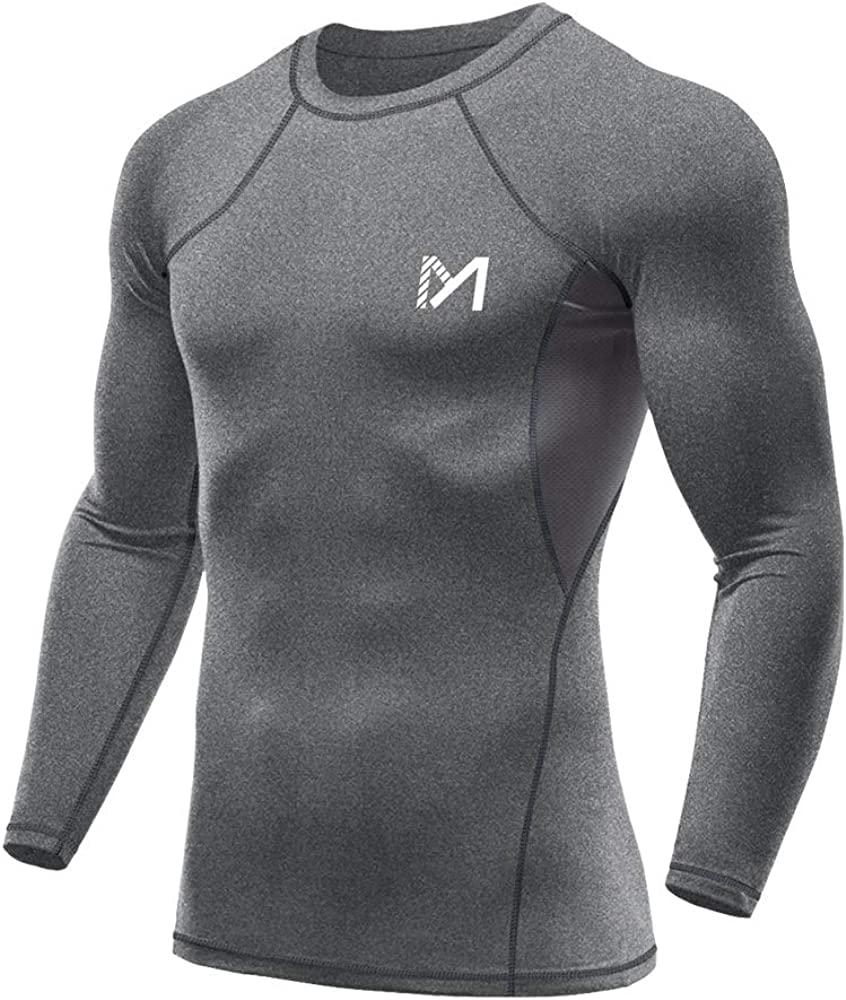 MEETWEE Men's Compression Long Sleeve Athletic Workout Shirt