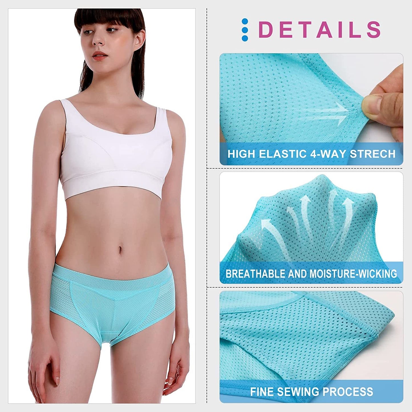 Women's Cycling Underwear, 4D Padded Gel Bike Shorts Lightweight Quick Dry Cycling Knickers