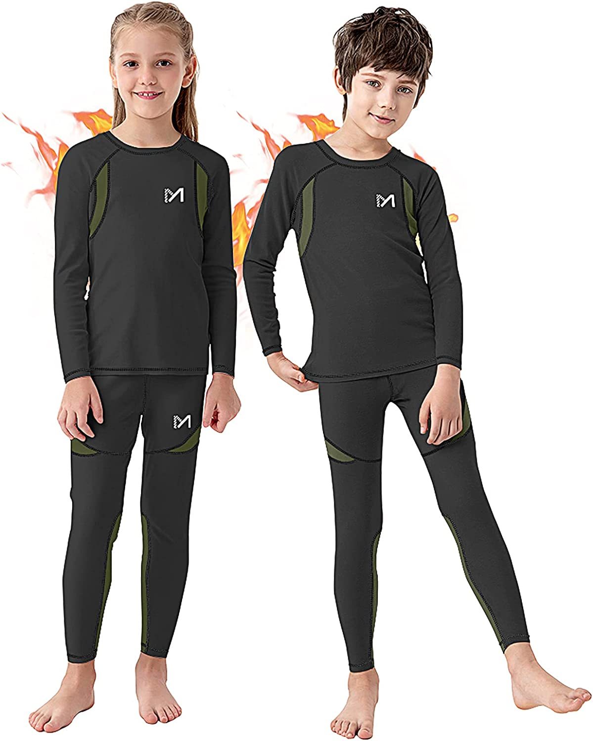 Thermal Underwear Set for Kids Winter Warm Sport Base Layer Ski Long Johns for Child