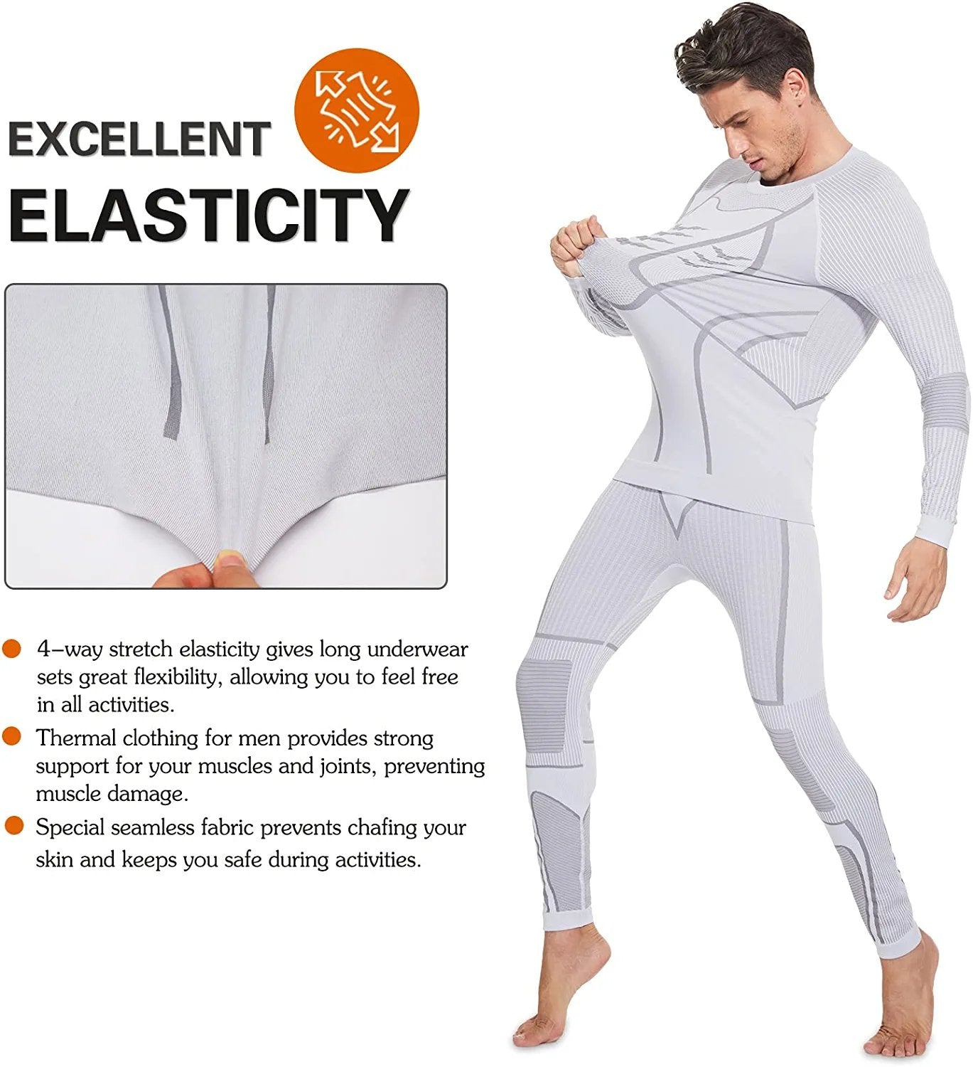 Men's Thermal Underwear Set, Winter Base Layer Sport Long Johns Top  –  MEETWEE