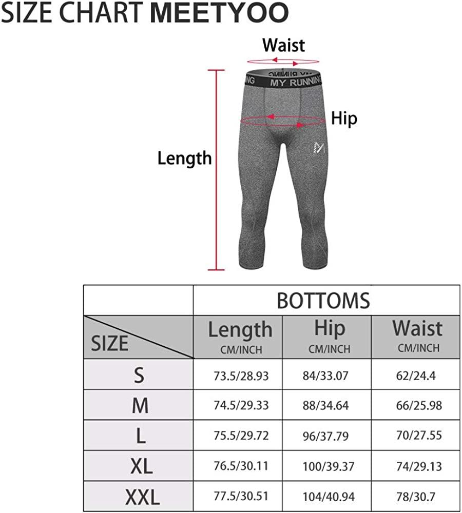 Men's 3/4 Compression Pants Sports Workout Running Tights Leggings