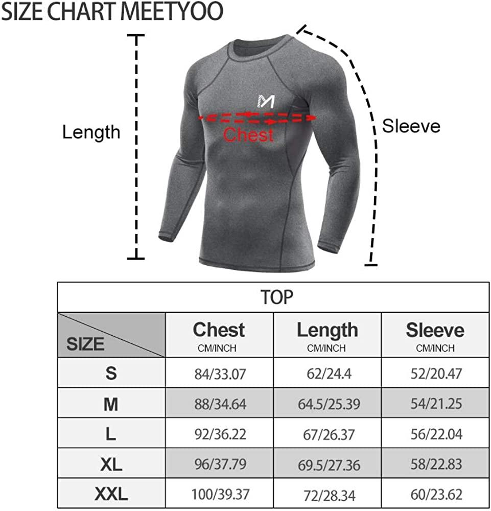 MEETWEE Men's Compression Long Sleeve Athletic Workout Shirt