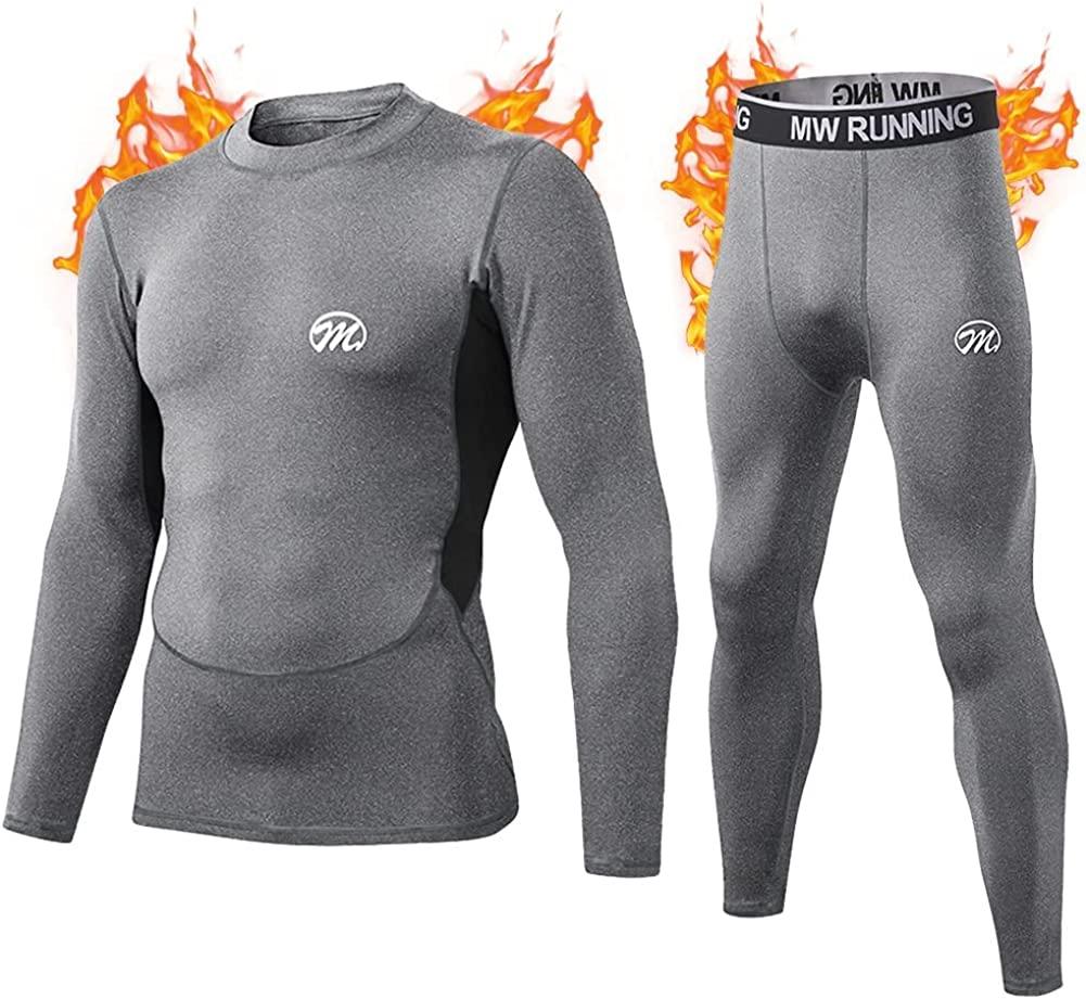 Men's Thermal Underwear Set, Compression Base Layer Sports Long Johns –  MEETWEE