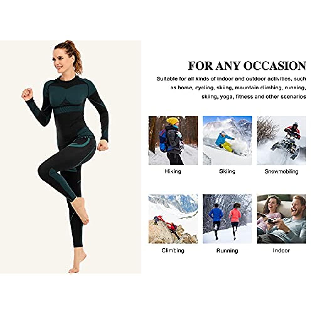 Sports Seamless Thermal Underwear Women Winter Sets Skiing Compression  Fleece Jogging Training Thermo Underwear Long Johns