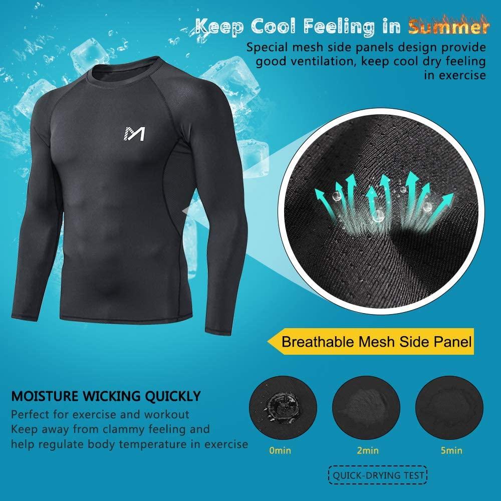 Men's Compression Long Sleeve Athletic Workout Shirt