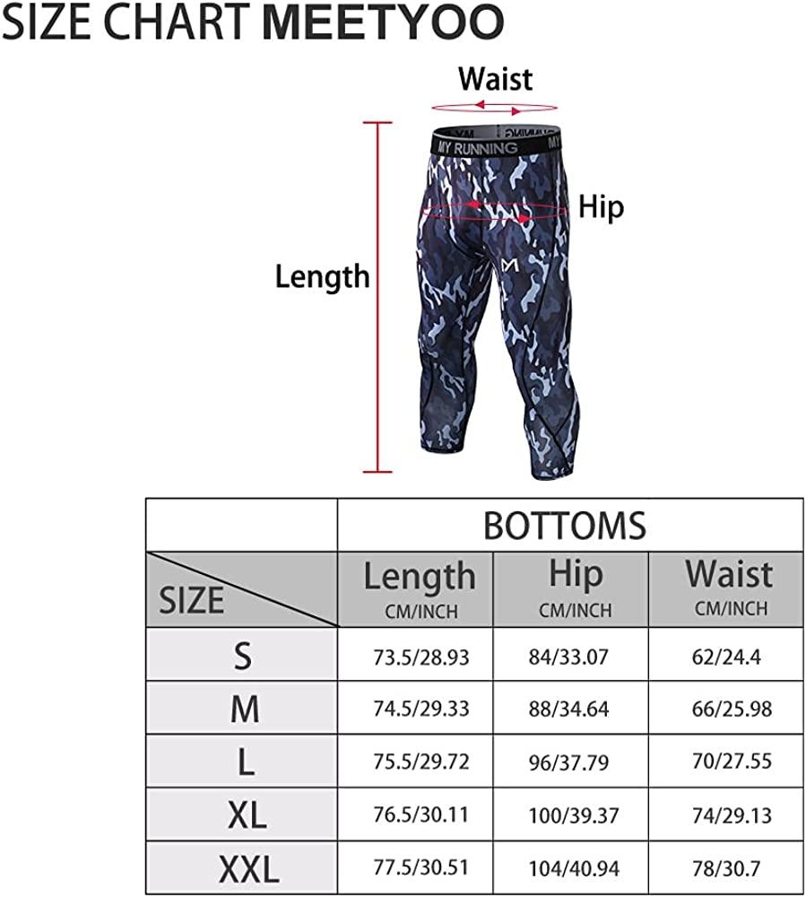 Men's 3/4 Compression Pants Sports Workout Running Tights Leggings