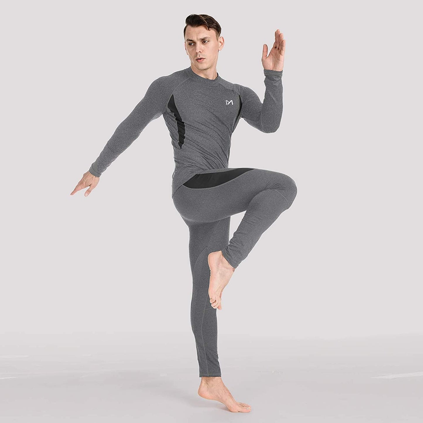 Thermal Underwear for Men, Winter Gear Long Johns Base Layer Top and Bottom Set for Skiing Running