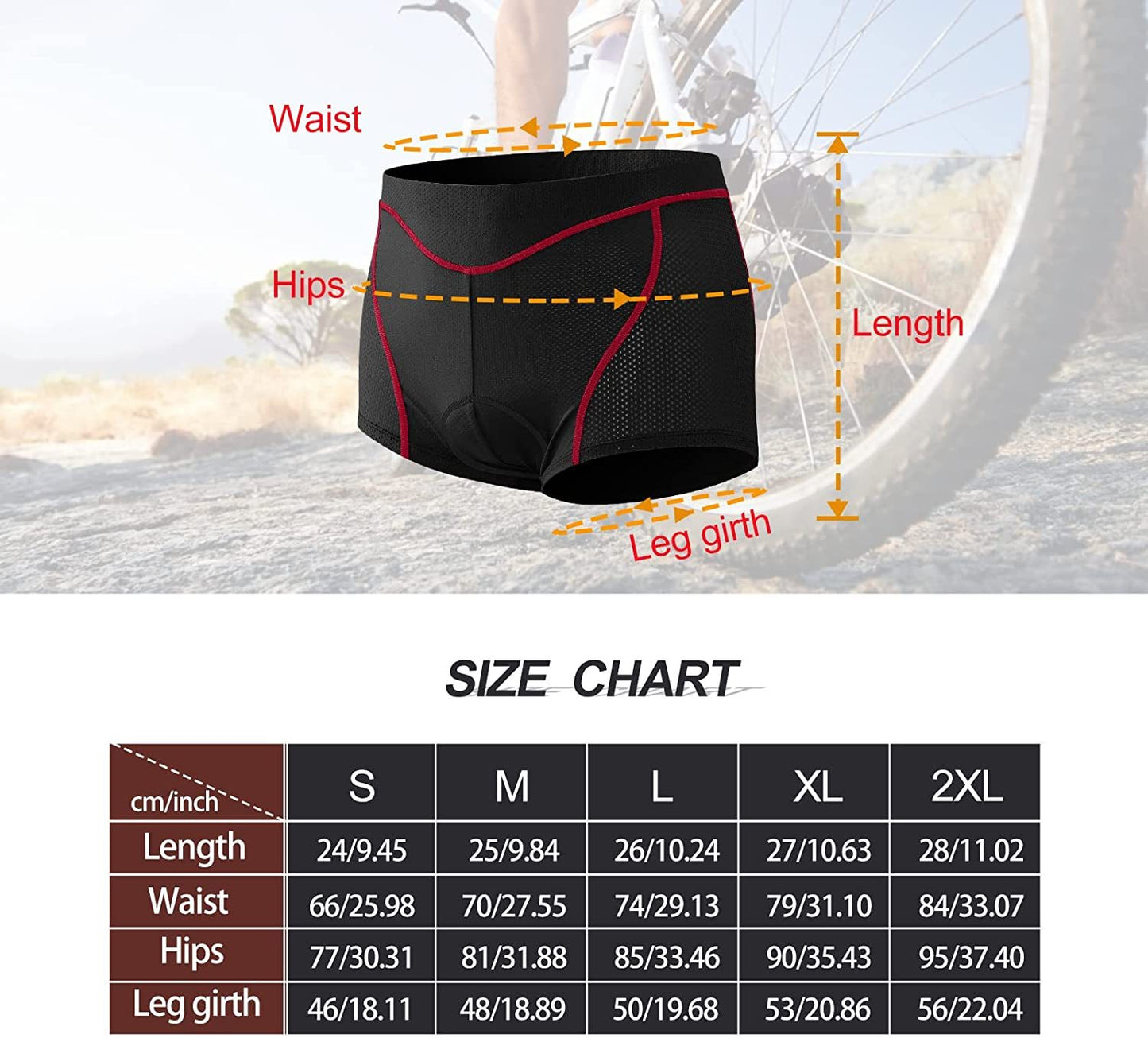 Women's Cycling Underwear, 4D Padded Gel Bike Shorts Lightweight Quick Dry Cycling Knickers