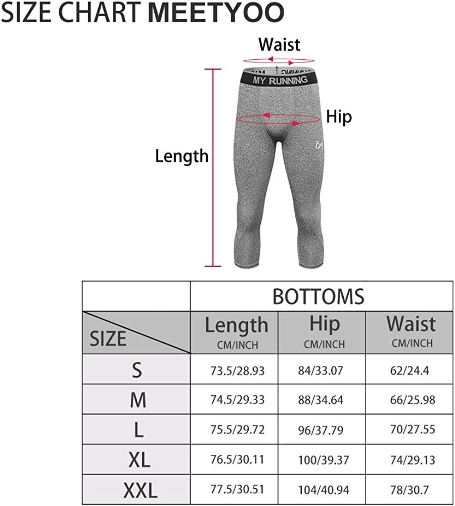Men's 3/4 Compression Pants Sports Workout Running Tights Leggings