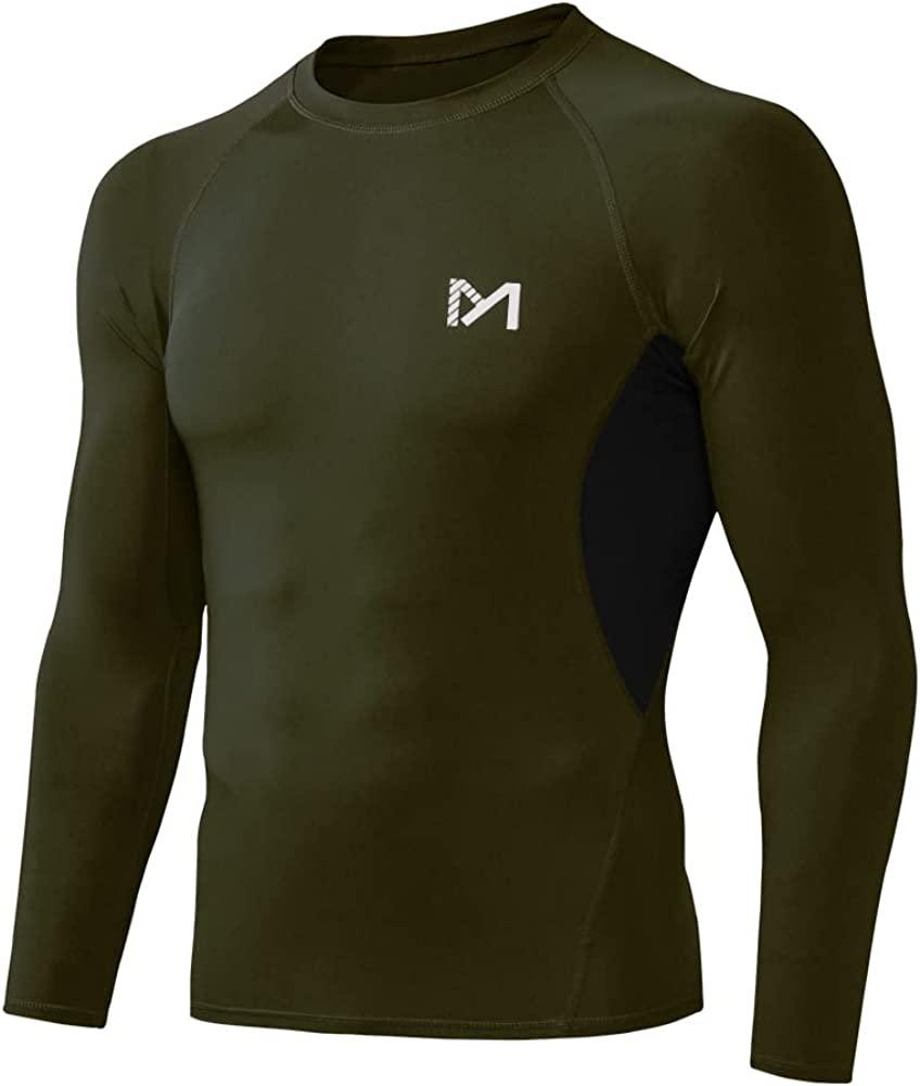 MEETWEE Men's Compression Long Sleeve Athletic Workout Shirt