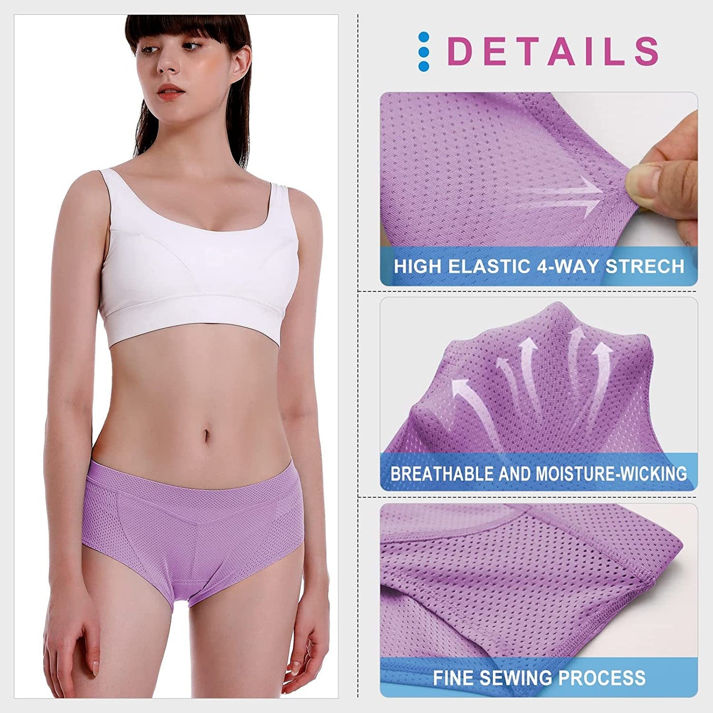 Women's Cycling Underwear, 4D Padded Gel Bike Shorts Lightweight Quick Dry Cycling Knickers